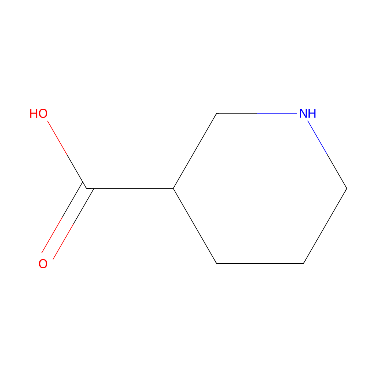 Nipecotic Acid molecular structure, CAS 498-95-3
