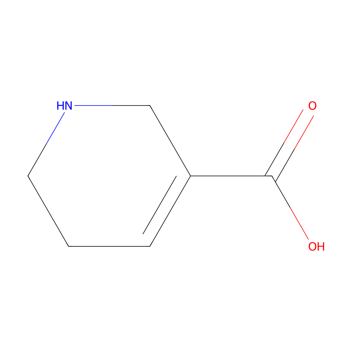 Guvacine molecular structure, CAS 498-96-4