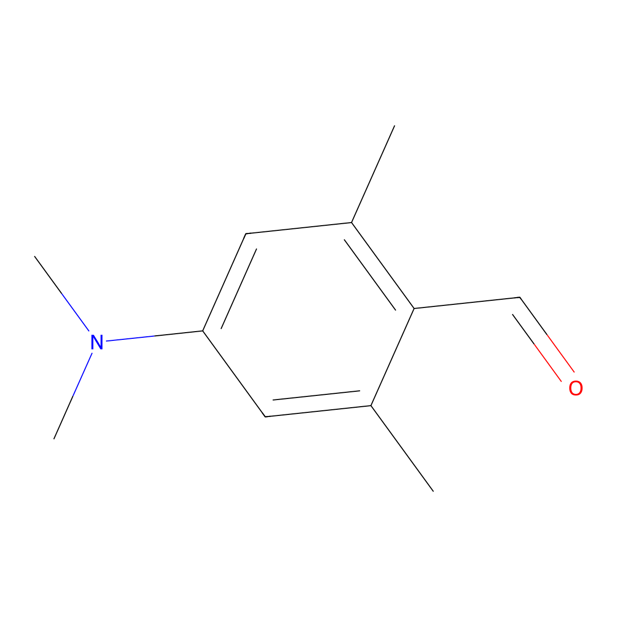 4-(Dimethylamino)-2,6-dimethylbenzaldehyde molecular structure, CAS 4980-19-2