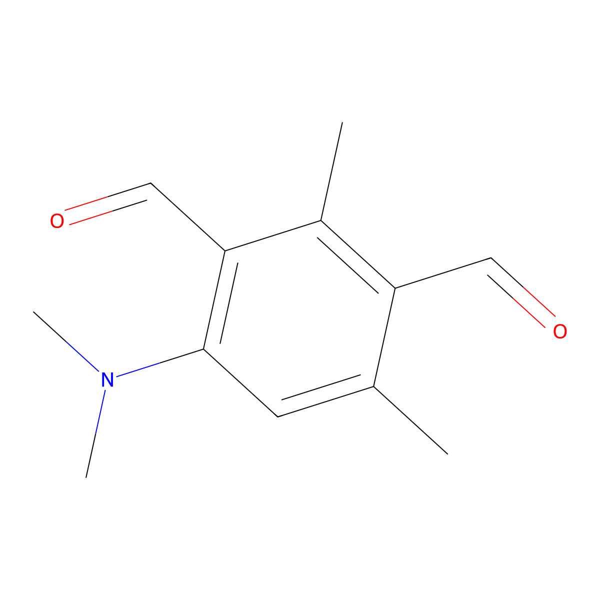 4-(Dimethylamino)-2,6-dimethylisophthalaldehyde molecular structure, CAS 4980-20-5