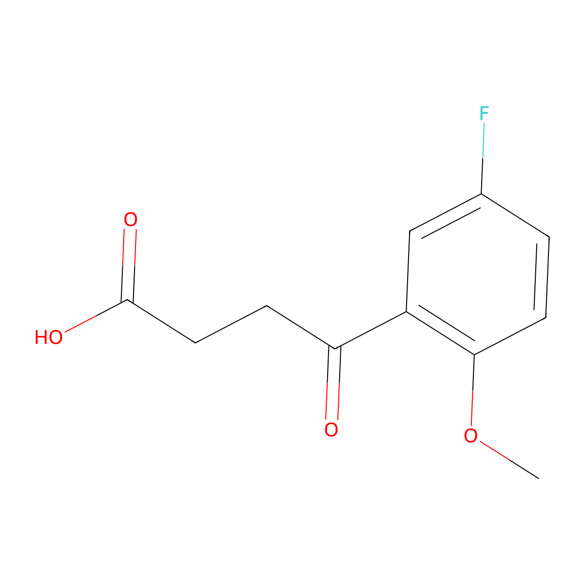 4-(5-Fluoro-2-methoxyphenyl)-4-oxobutanoic acid molecular structure, CAS 49800-56-8