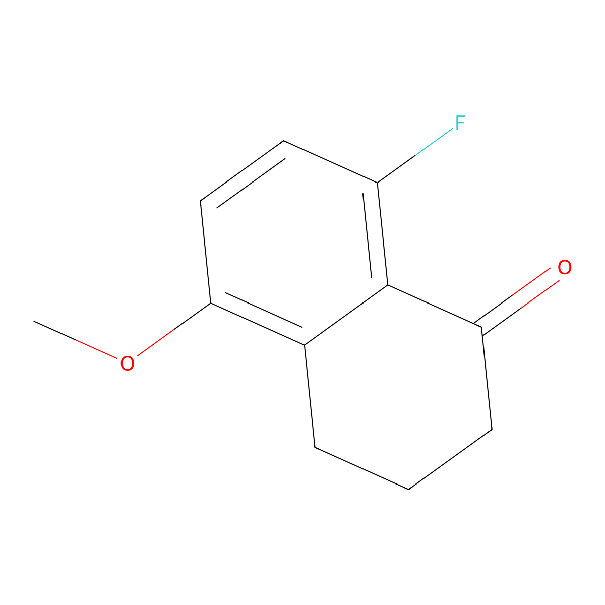 8-Fluoro-3,4-dihydro-5-methoxy-1(2H)-naphthalenone molecular structure, CAS 49800-59-1