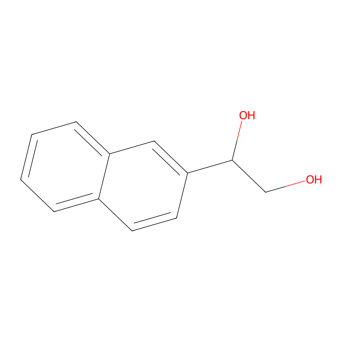 (1R)-1-(Naphthalen-2-yl)ethane-1,2-diol molecular structure, CAS 49801-14-1