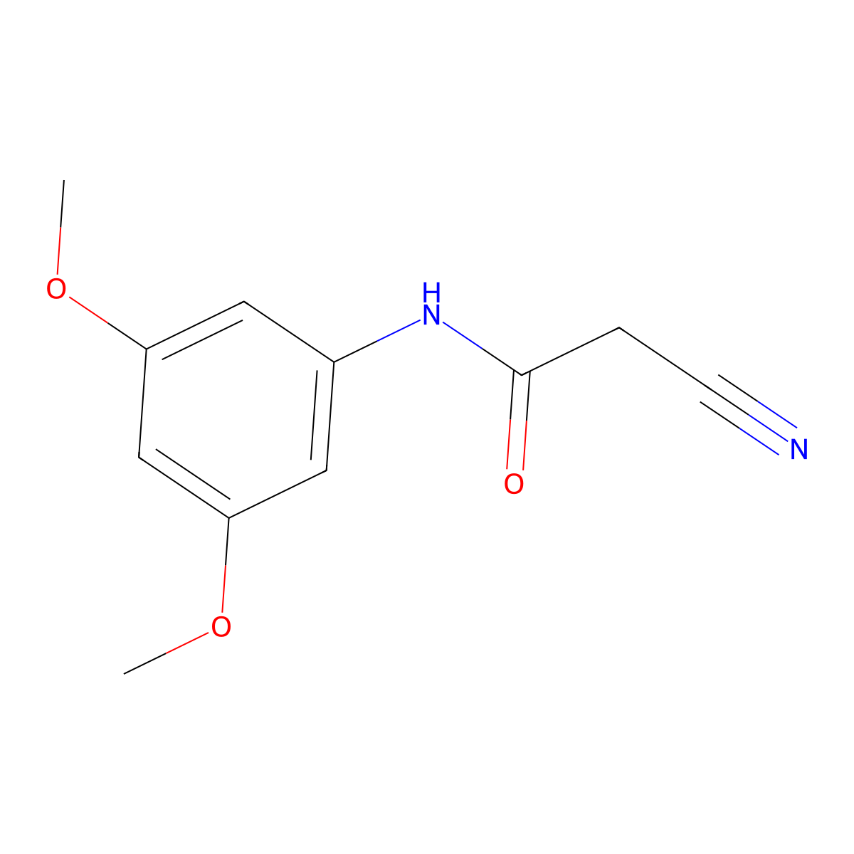 2-Cyano-N-(3,5-dimethoxyphenyl)acetamide molecular structure, CAS 498012-47-8
