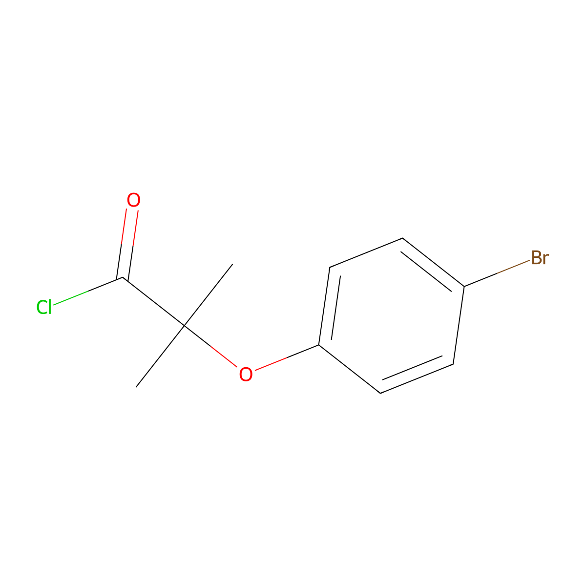 2-(4-Bromophenoxy)-2-methylpropanoyl chloride molecular structure, CAS 49803-18-1