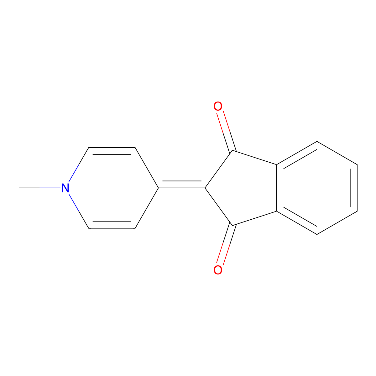 2-(1-Methylpyridin-4-ylidene)indene-1,3-dione molecular structure, CAS 49803-29-4