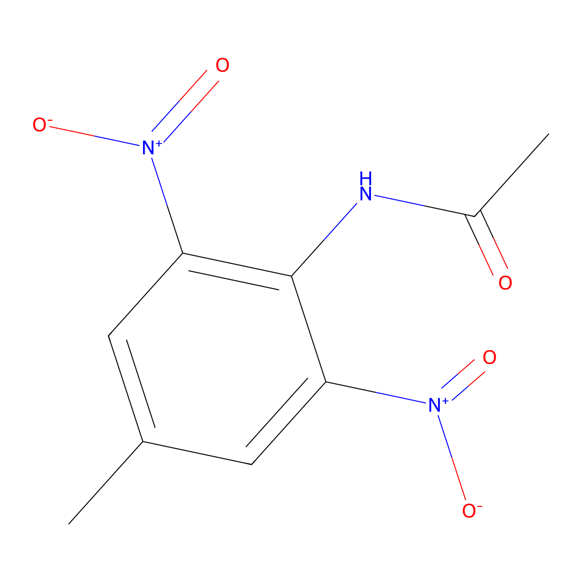 N-(4-methyl-2,6-dinitrophenyl)acetamide molecular structure, CAS 49804-47-9