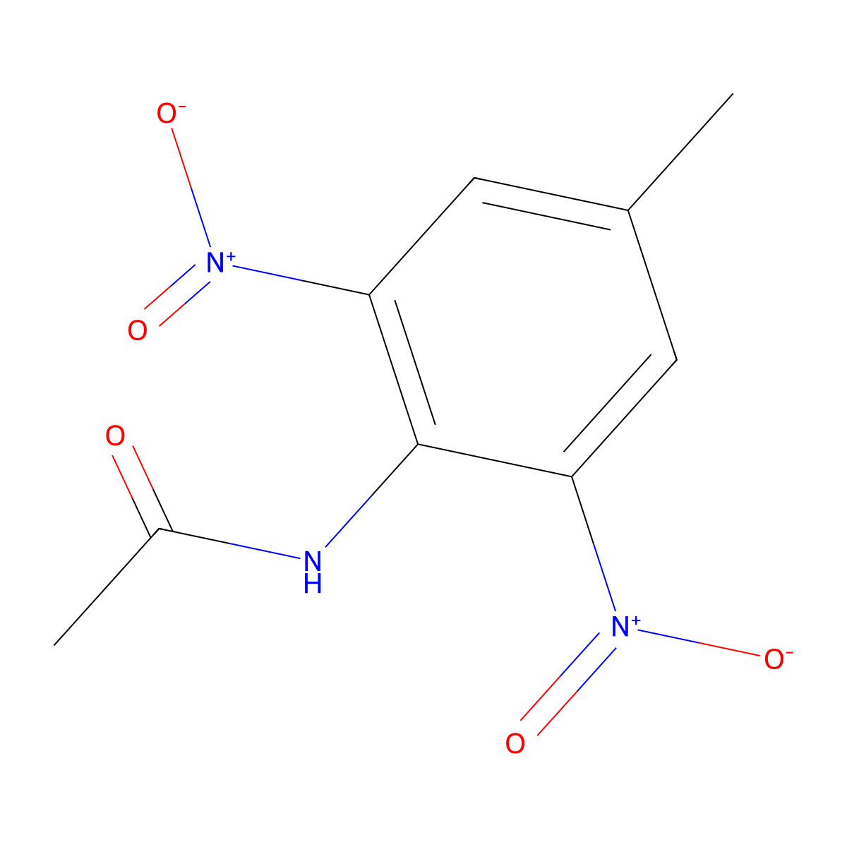N-(4-methyl-2,6-dinitrophenyl)acetamide molecular structure, CAS 49804-47-9