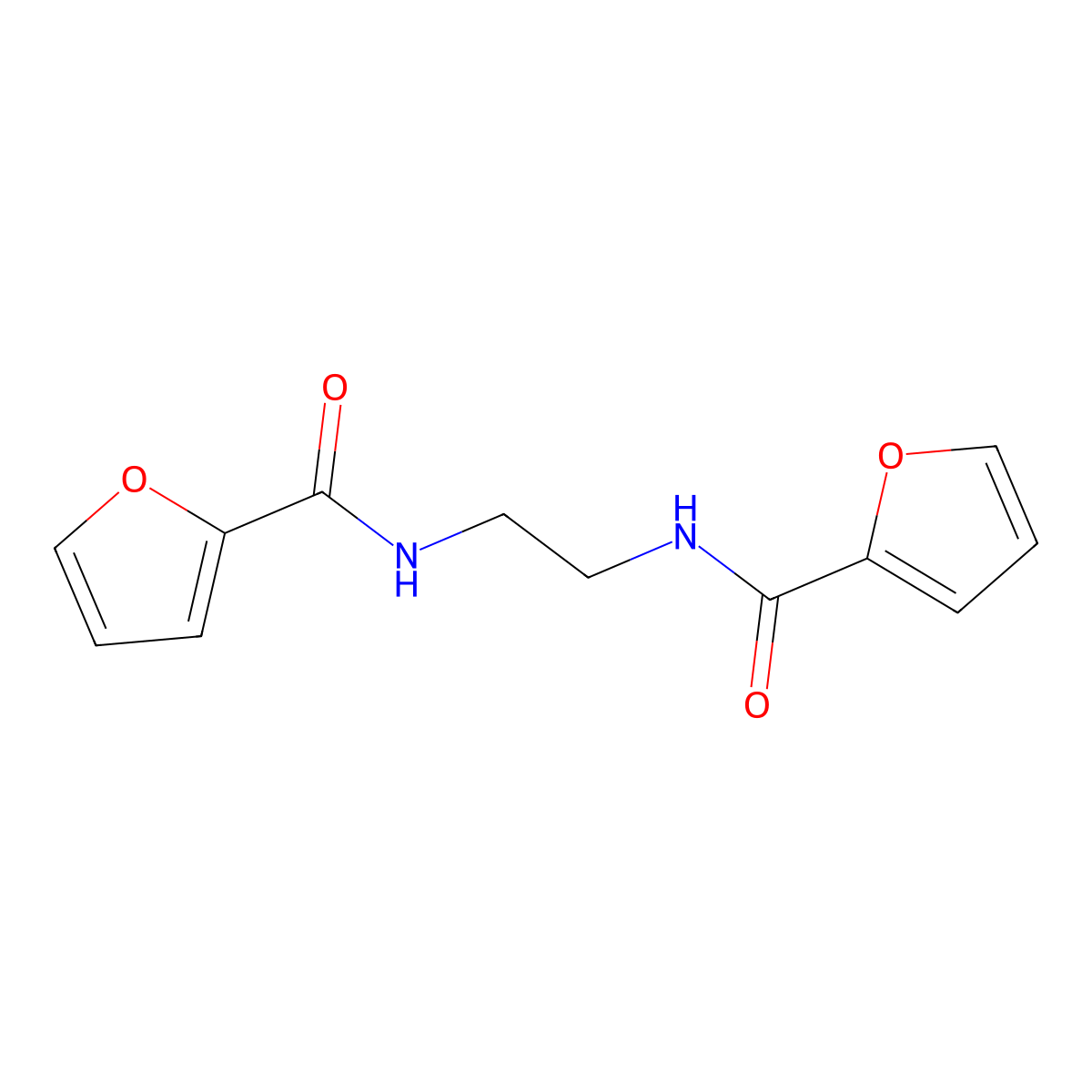N-[2-(furan-2-carbonylamino)ethyl]furan-2-carboxamide molecular structure, CAS 49807-94-5