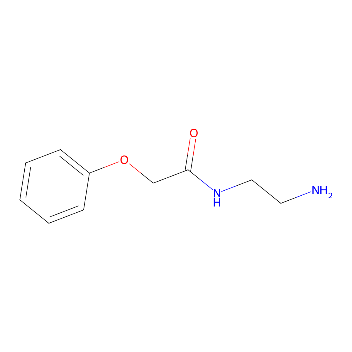 N-(2-Aminoethyl)-2-phenoxyacetamide molecular structure, CAS 49808-78-8