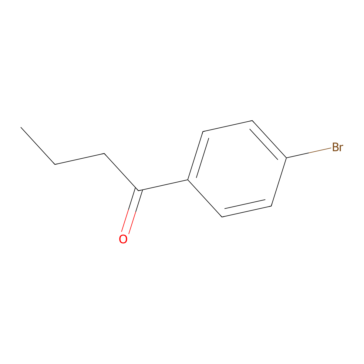 1-Butanone, 1-(4-bromophenyl)- molecular structure, CAS 4981-64-0