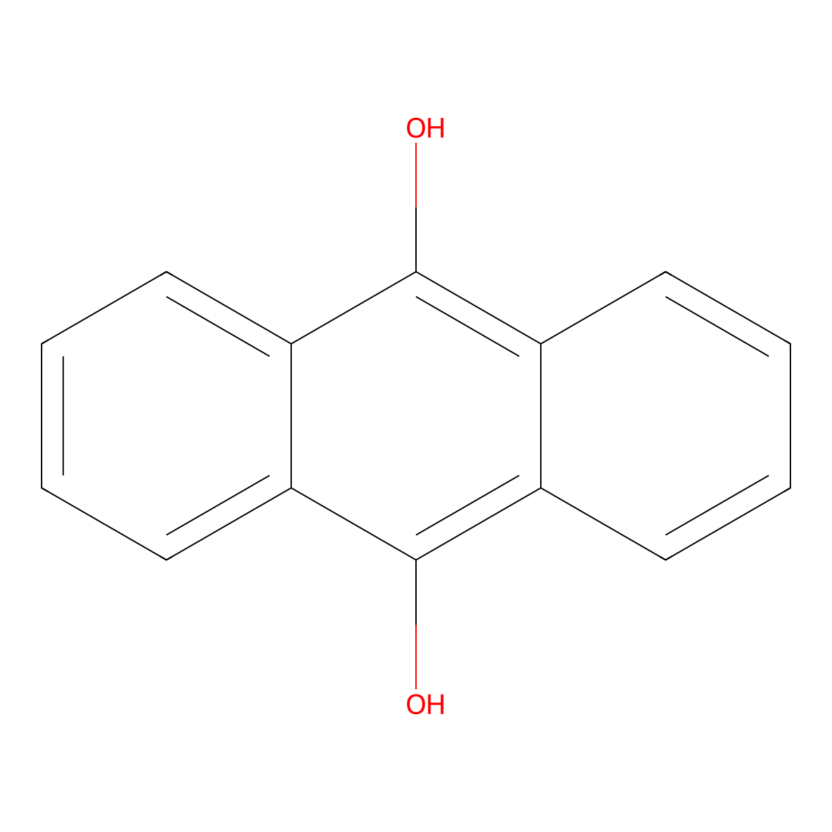 9,10-Anthracenediol molecular structure, CAS 4981-66-2