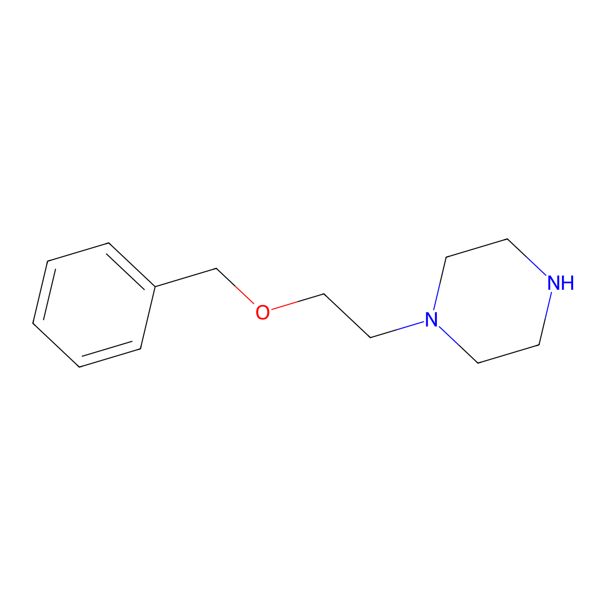 1-(2-Benzyloxy-ethyl)-piperazine molecular structure, CAS 4981-85-5