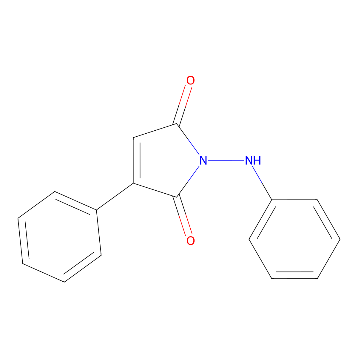 1-anilino-3-phenyl-1H-pyrrole-2,5-dione molecular structure, CAS 49811-67-8