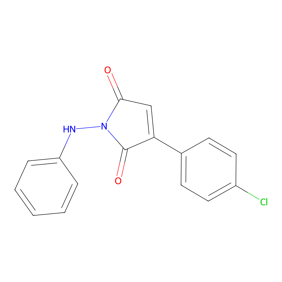 1-anilino-3-(4-chlorophenyl)-1H-pyrrole-2,5-dione molecular structure, CAS 49811-68-9