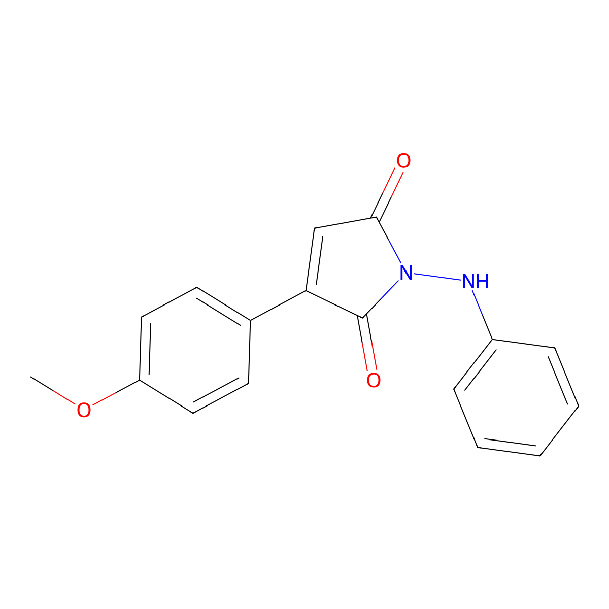 1-anilino-3-(4-methoxyphenyl)-1H-pyrrole-2,5-dione molecular structure, CAS 49811-72-5