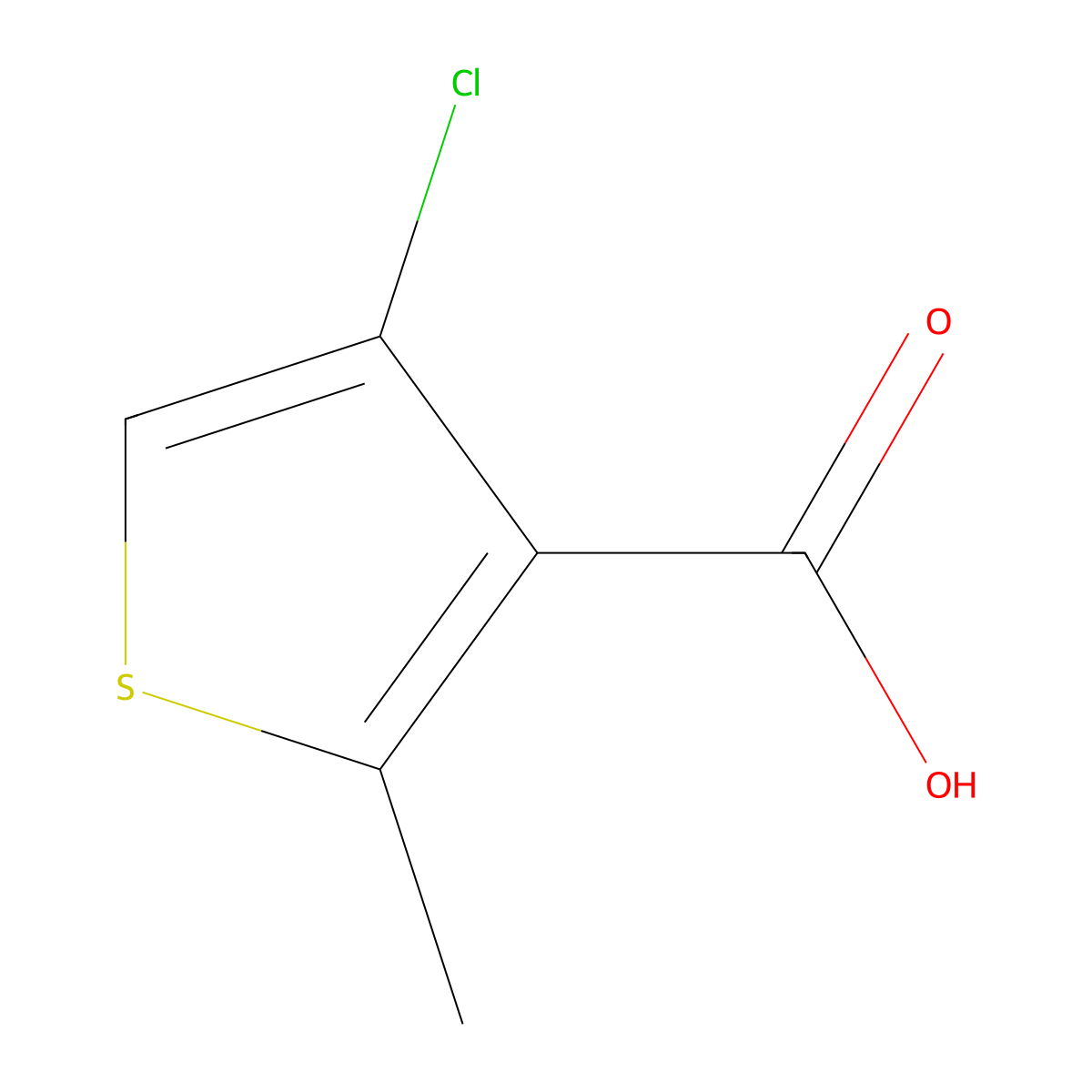 4-Chloro-2-methylthiophene-3-carboxylic acid molecular structure, CAS 49814-46-2