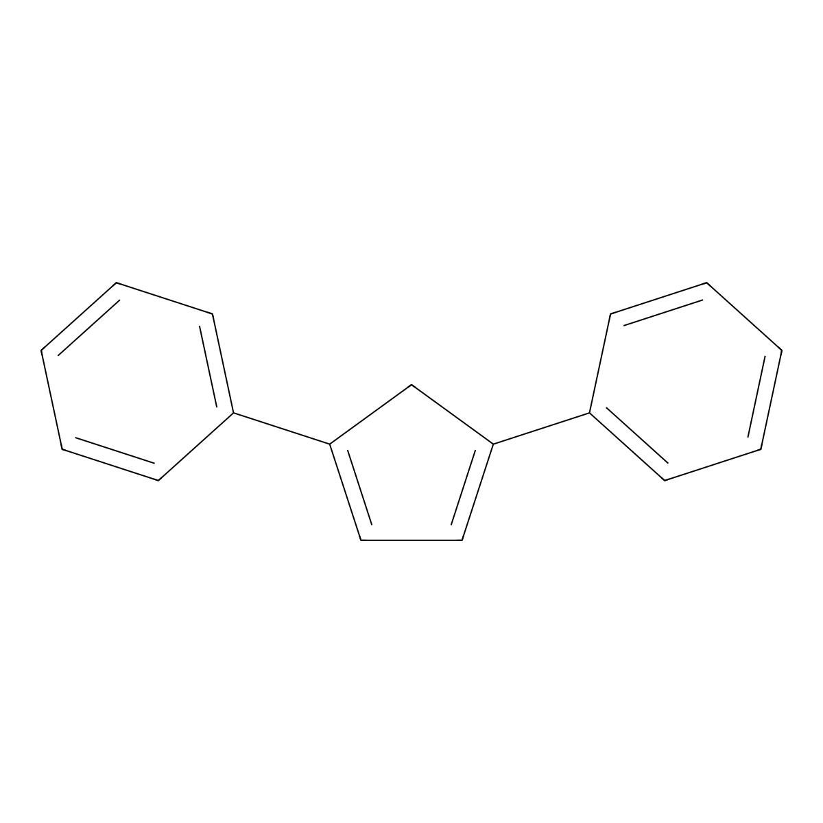 1-(4-Phenylcyclopenta-1,3-dienyl)benzene molecular structure, CAS 4982-34-7