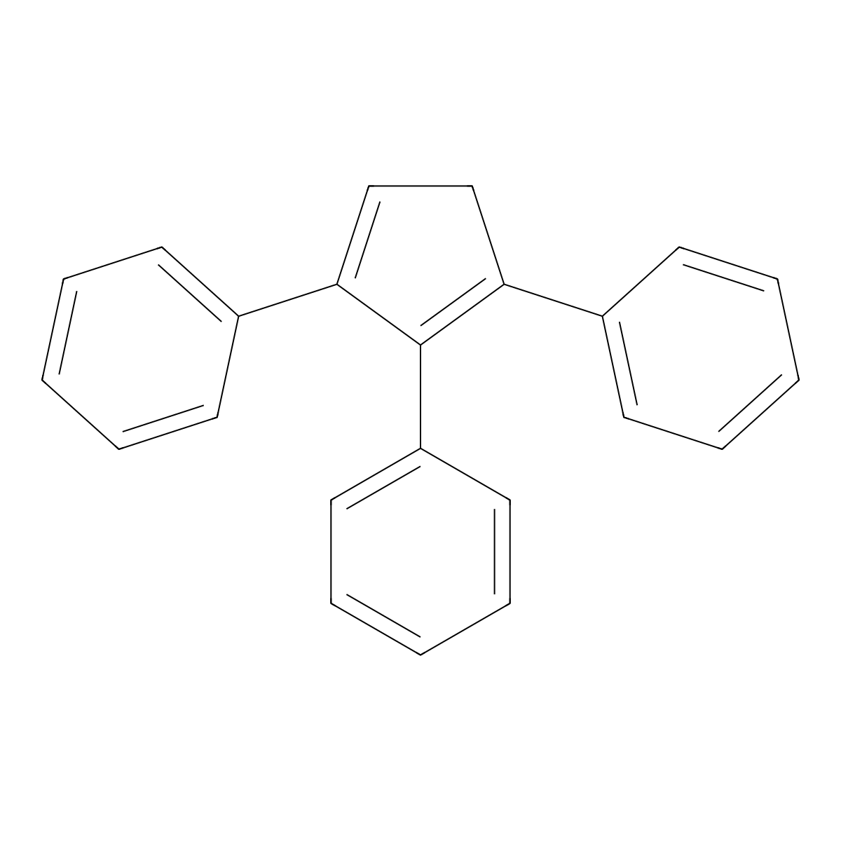 1,2,3-Triphenyl-1,3-cyclopentadiene molecular structure, CAS 4982-35-8