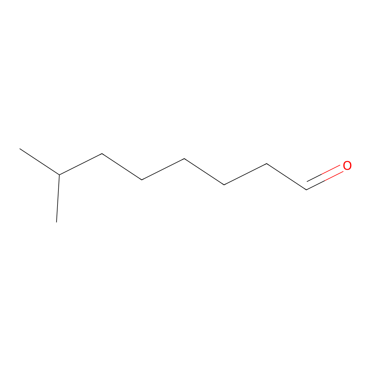 Isononanal molecular structure, CAS 49824-43-3