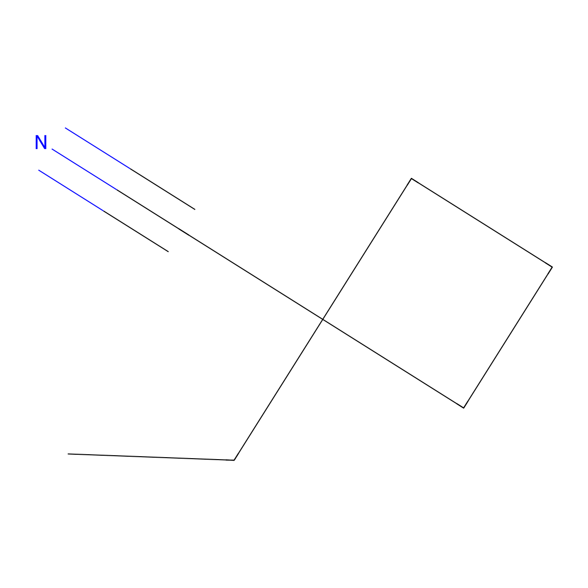 1-Ethylcyclobutane-1-carbonitrile molecular structure, CAS 49826-22-4
