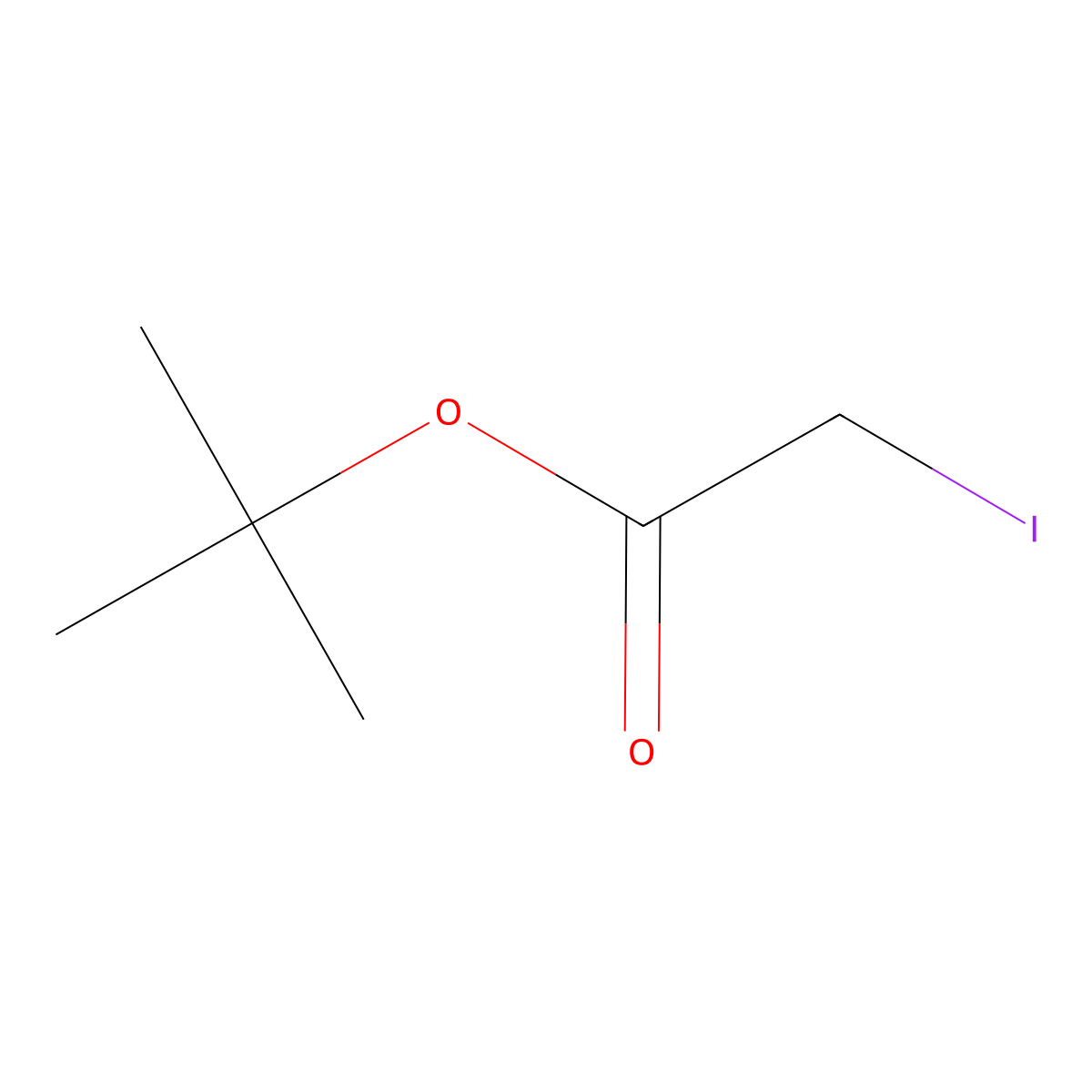 Tert-butyl 2-iodoacetate molecular structure, CAS 49827-15-8