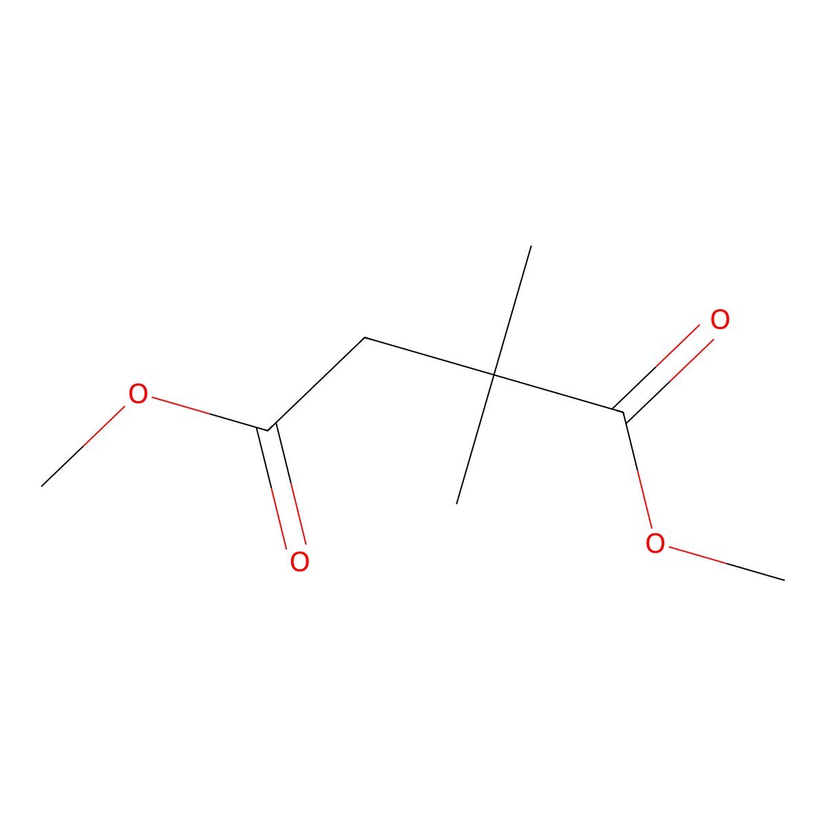 Dimethyl 2,2-dimethylbutanedioate molecular structure, CAS 49827-44-3