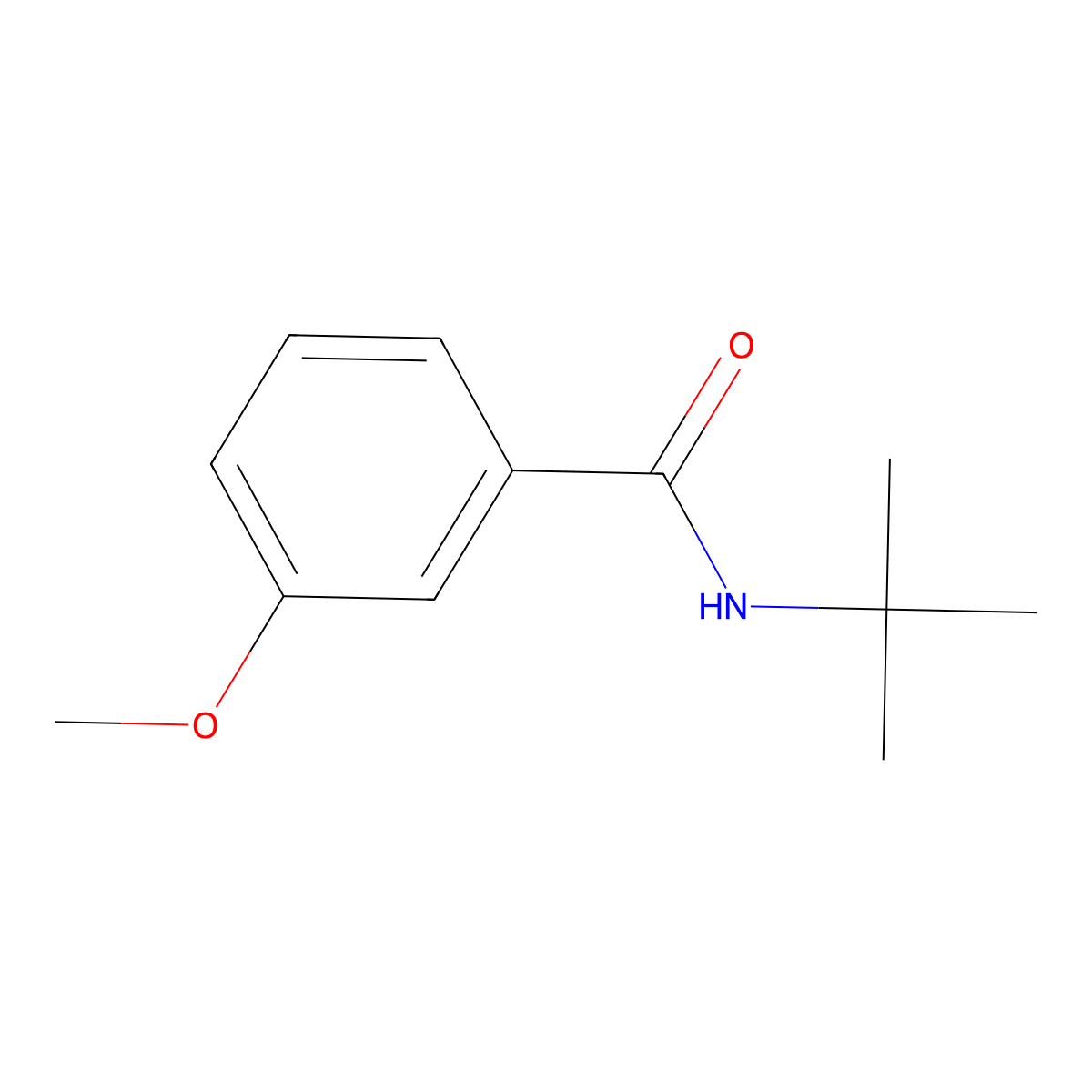 N-tert-Butyl-3-methoxybenzamide molecular structure, CAS 49834-28-8