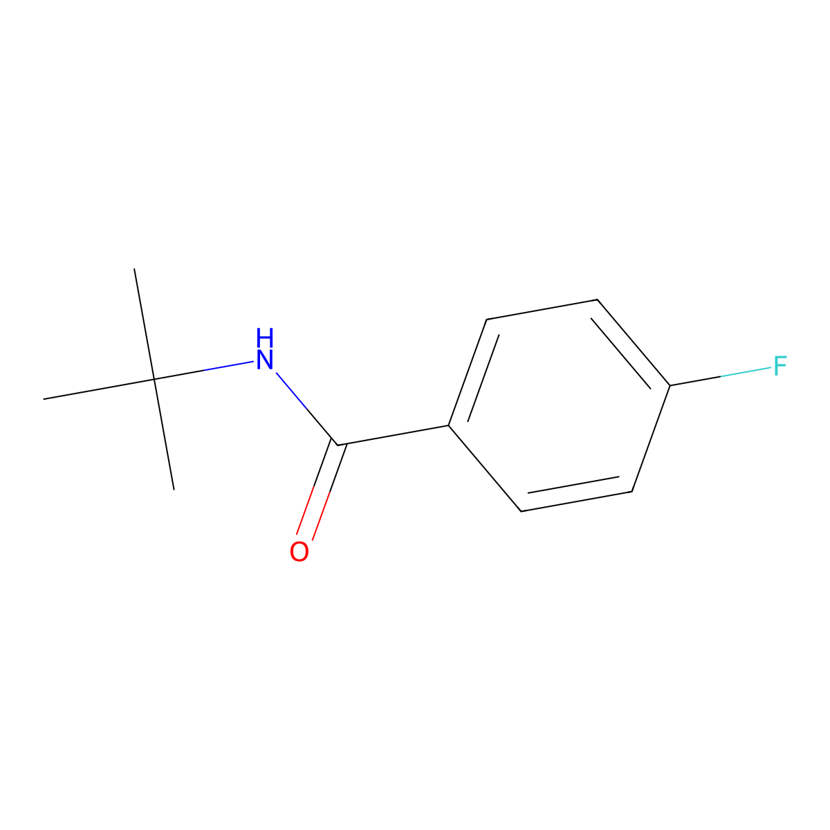 N-T-Butyl-4-fluorobenzamide molecular structure, CAS 49834-29-9