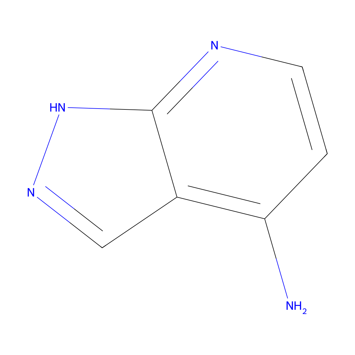 1H-Pyrazolo(3,4-b)pyridin-4-amine molecular structure, CAS 49834-62-0