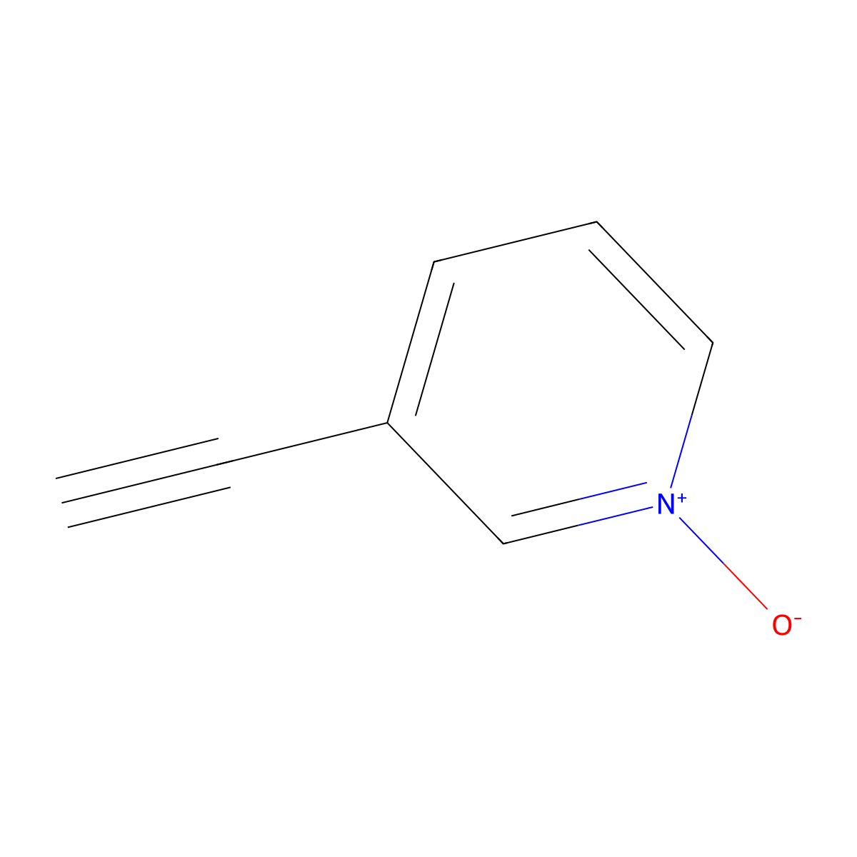 3-Ethynyl-pyridine 1-oxide molecular structure, CAS 49836-11-5