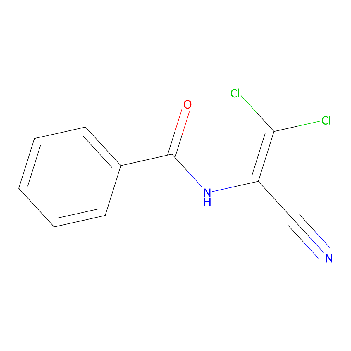 N-(2,2-dichloro-1-cyanoethenyl)benzamide molecular structure, CAS 49837-70-9