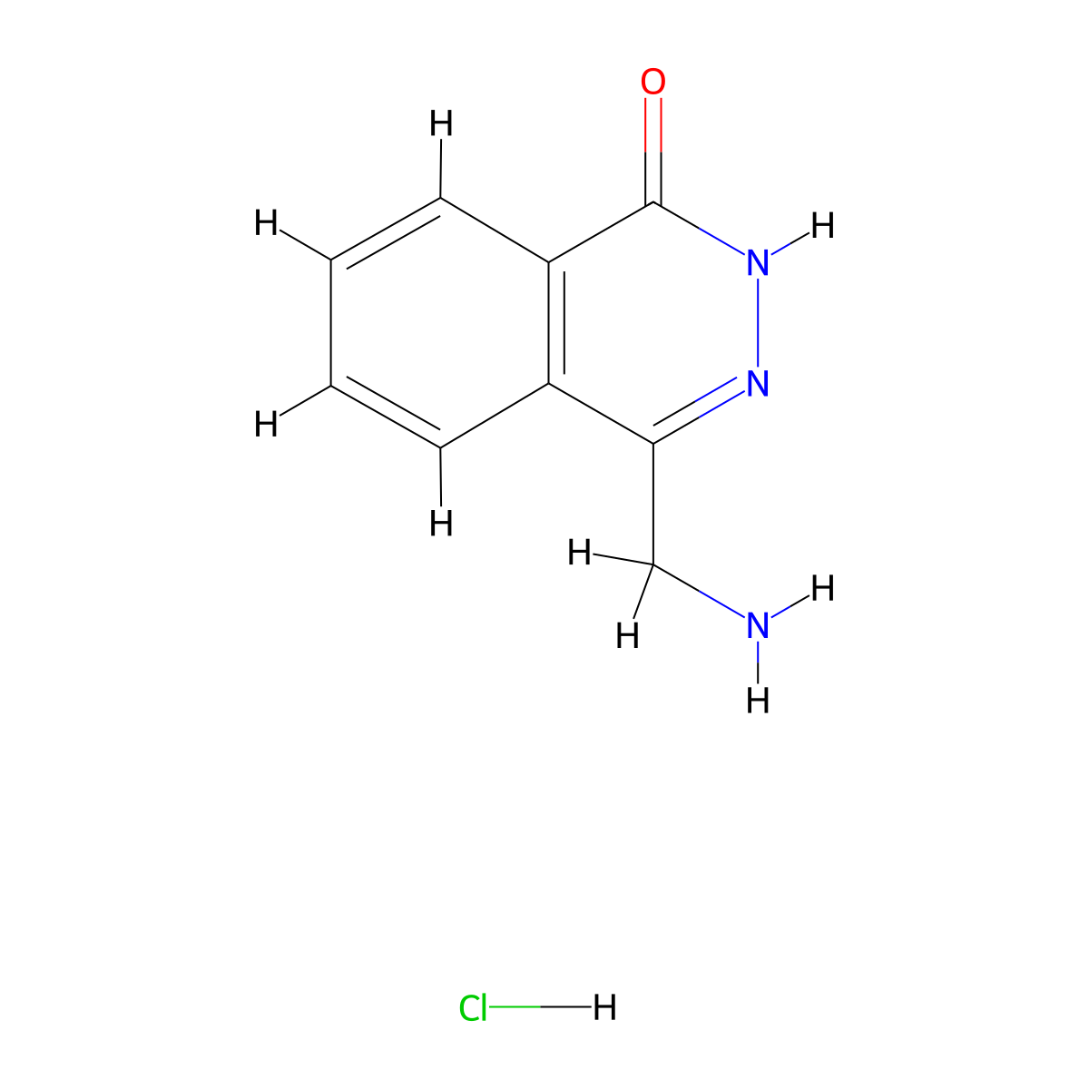4-(Aminomethyl)-1,2-dihydrophthalazin-1-one hydrochloride molecular structure, CAS 49837-94-7