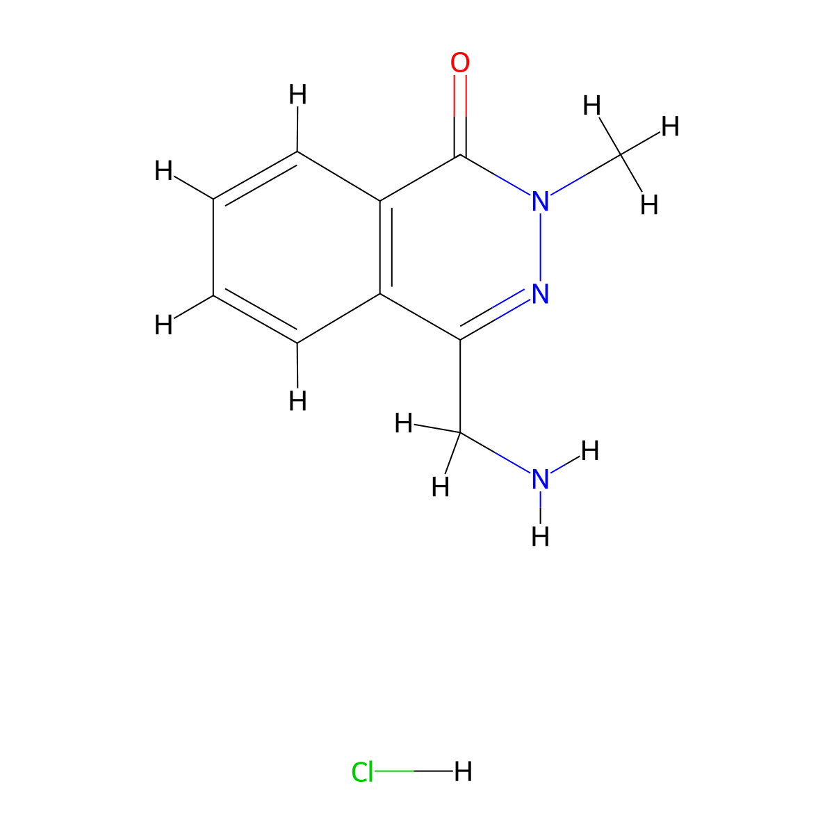 4-(Aminomethyl)-2-methyl-1,2-dihydrophthalazin-1-one hydrochloride molecular structure, CAS 49837-96-9