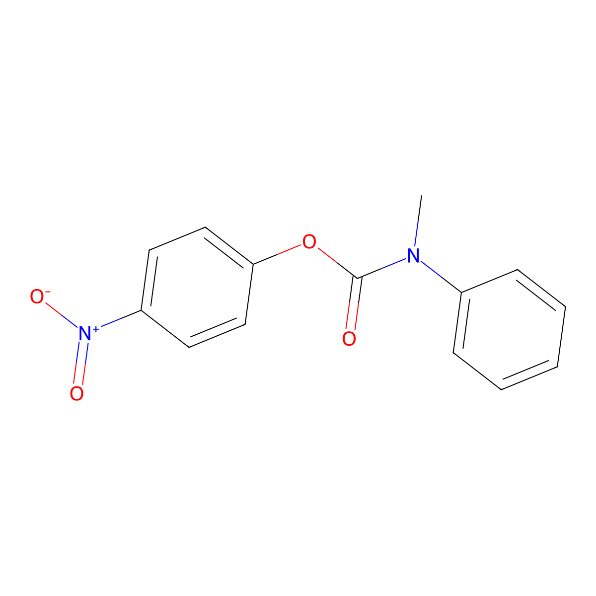 4-Nitrophenyl methylphenylcarbamic acid molecular structure, CAS 49839-35-2