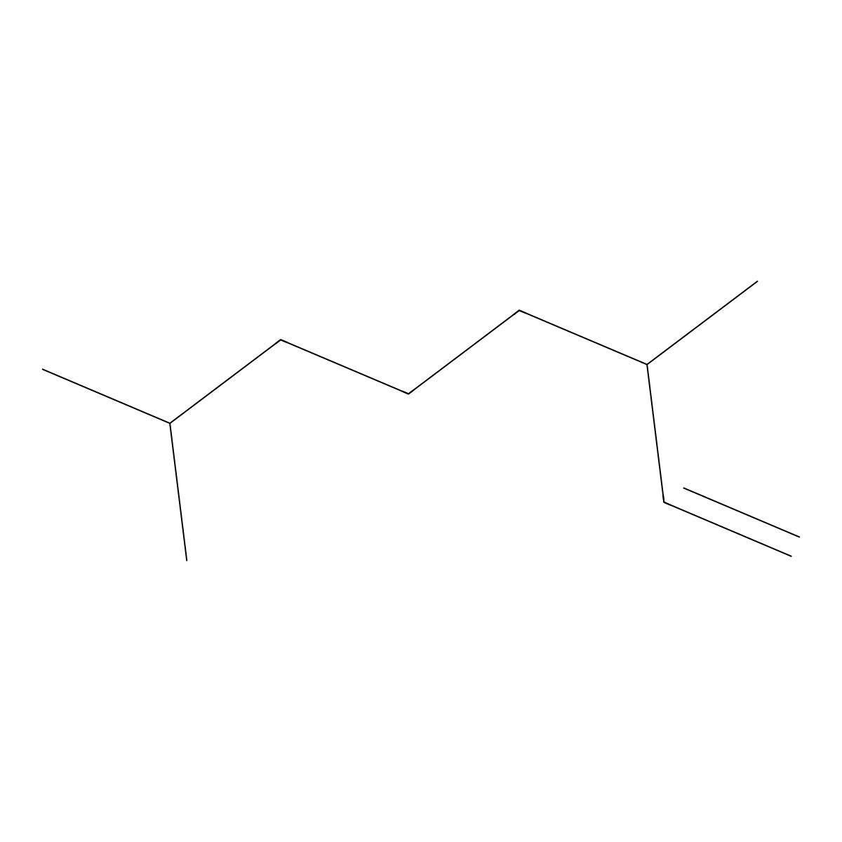 3,7-Dimethyloct-1-ene molecular structure, CAS 4984-01-4