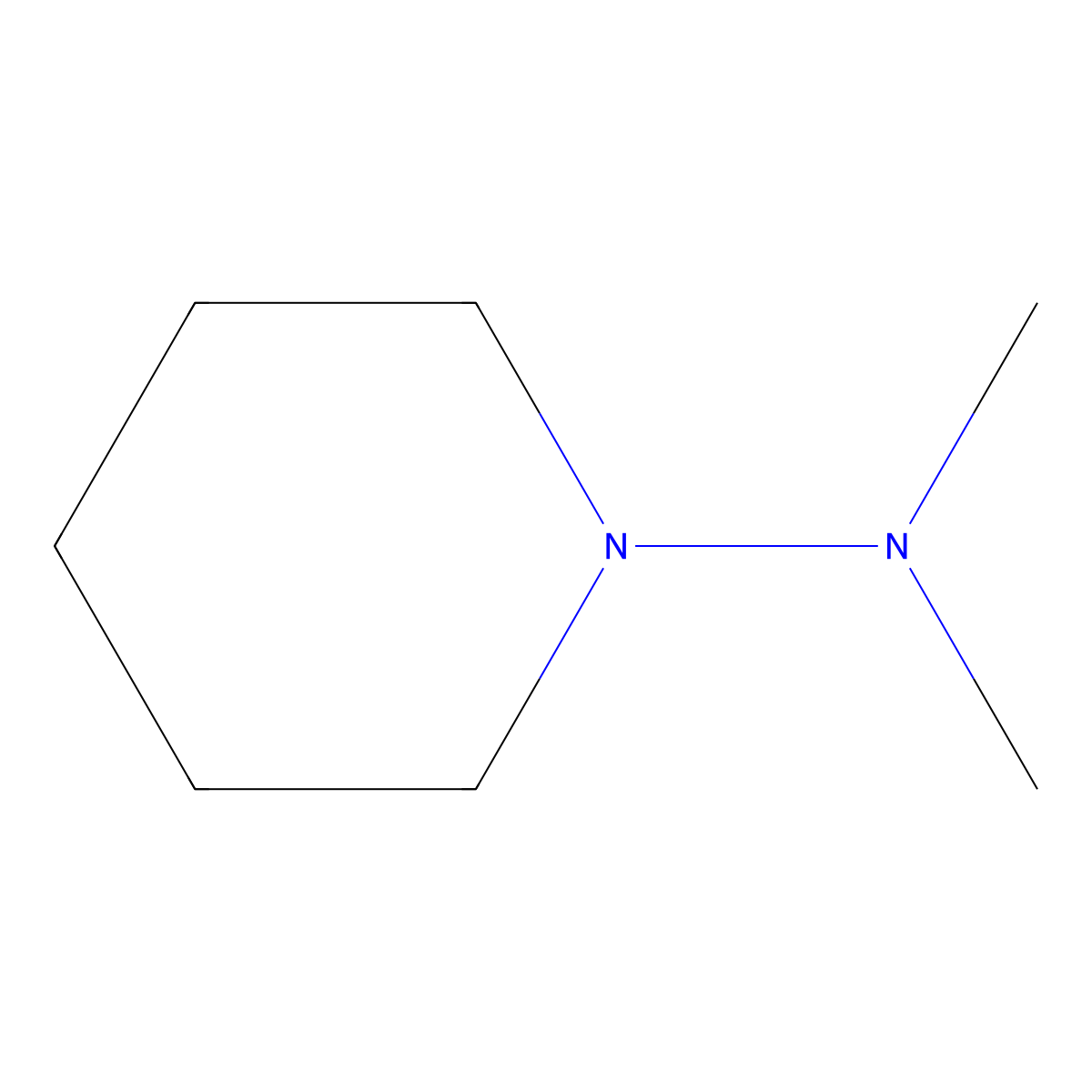 1-Piperidinamine, N,N-dimethyl- molecular structure, CAS 49840-60-0