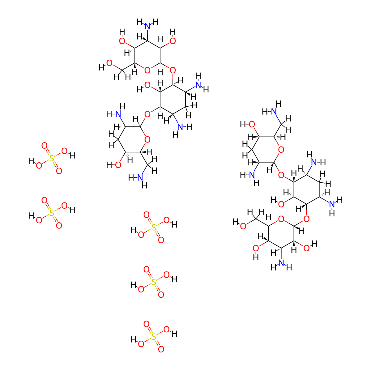 Tobramycin Sulfate molecular structure, CAS 49842-07-1