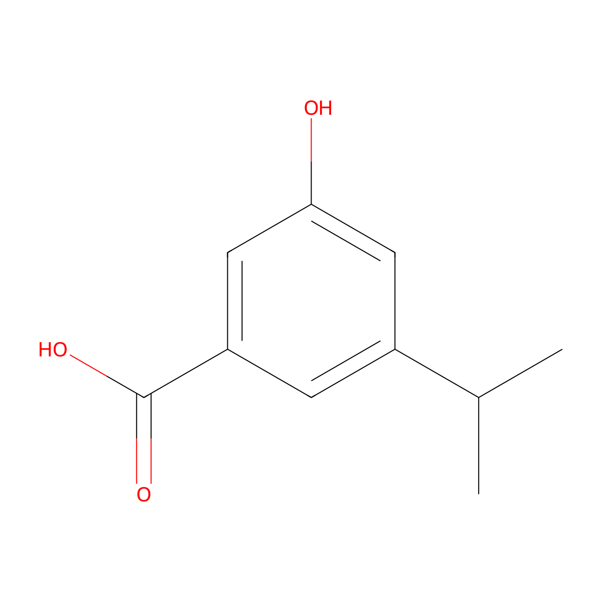 3-Hydroxy-5-isopropylbenzoic acid molecular structure, CAS 49843-46-1
