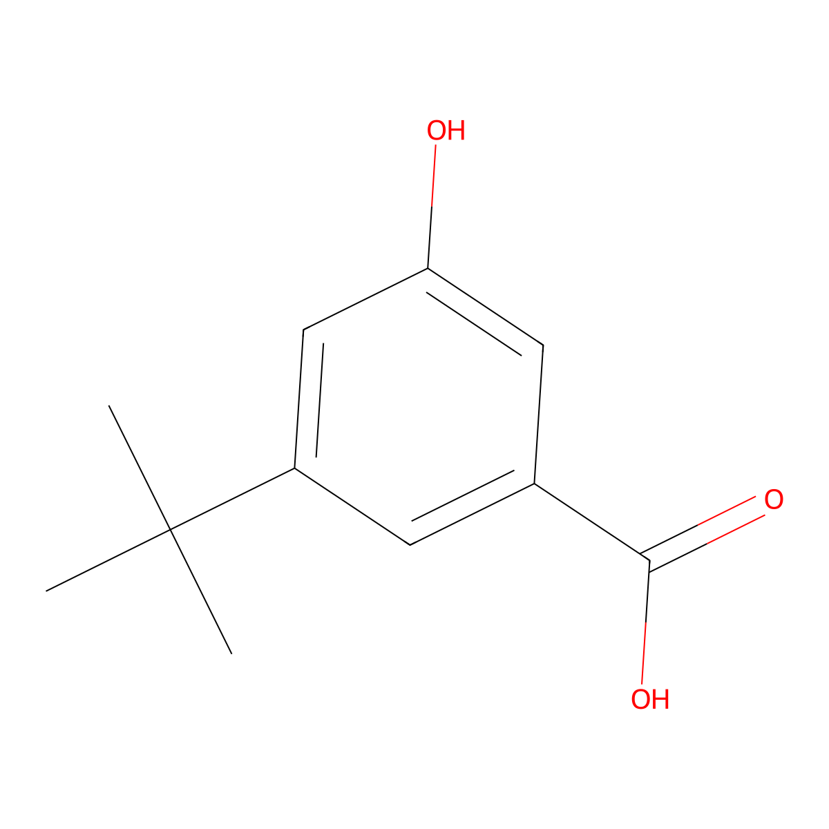 3-t-Butyl-5-hydroxybenzoic acid molecular structure, CAS 49843-49-4