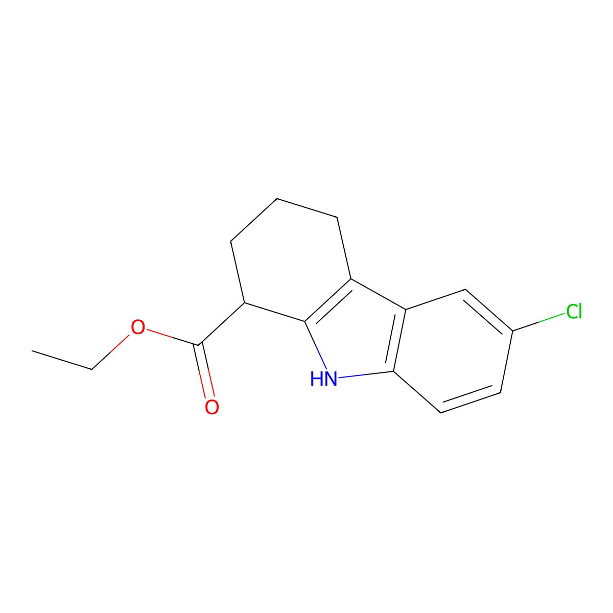 ethyl 6-chloro-2,3,4,9-tetrahydro-1H-carbazole-1-carboxylate molecular structure, CAS 49844-36-2