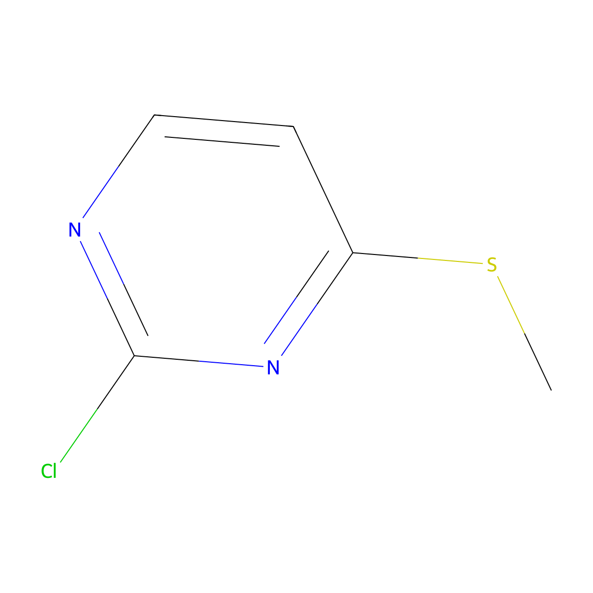 2-Chloro-4-(methylthio)pyrimidine molecular structure, CAS 49844-93-1