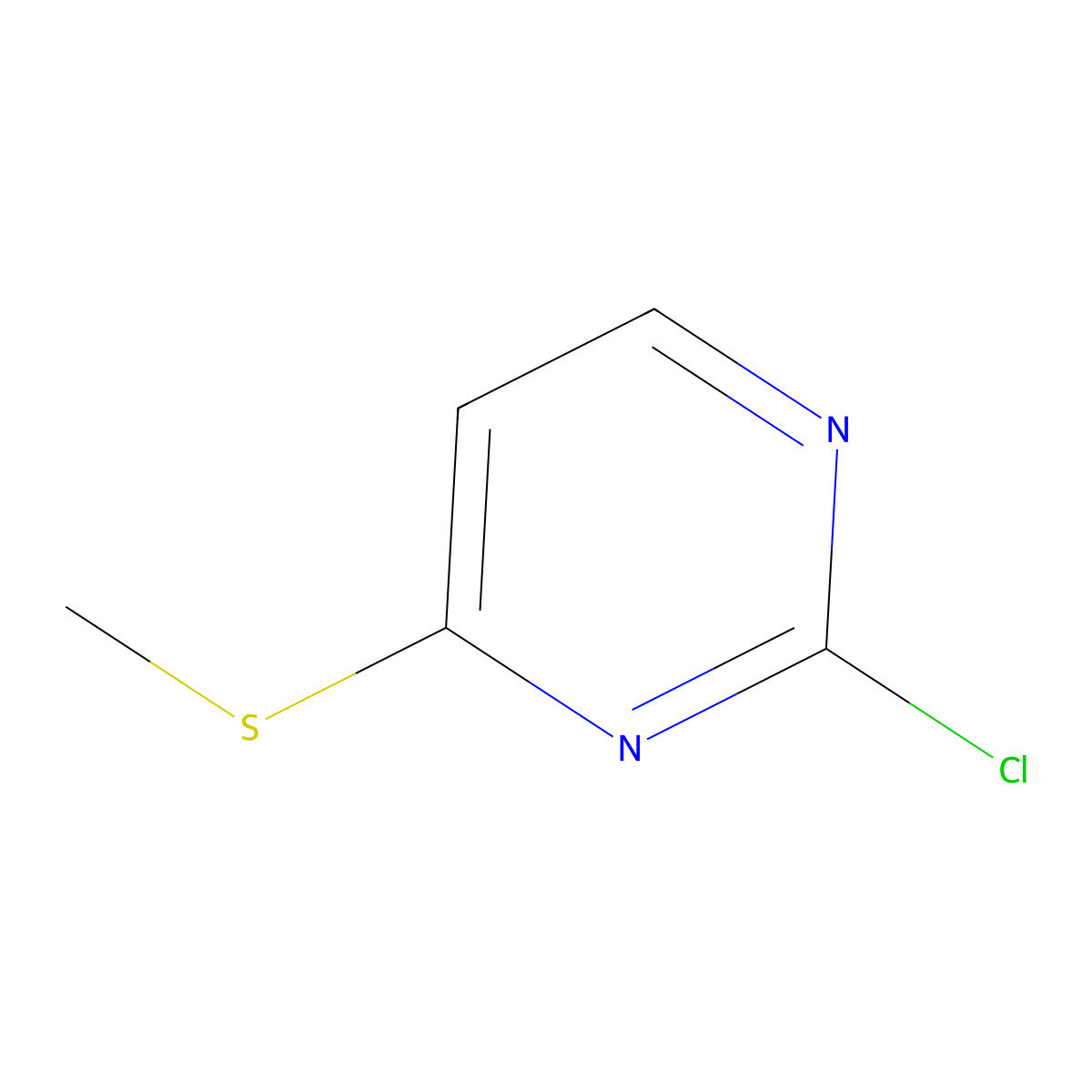 2-Chloro-4-(methylthio)pyrimidine molecular structure, CAS 49844-93-1
