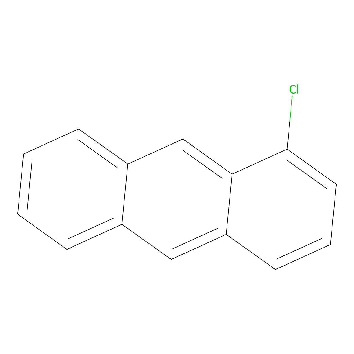 1-Chloroanthracene molecular structure, CAS 4985-70-0