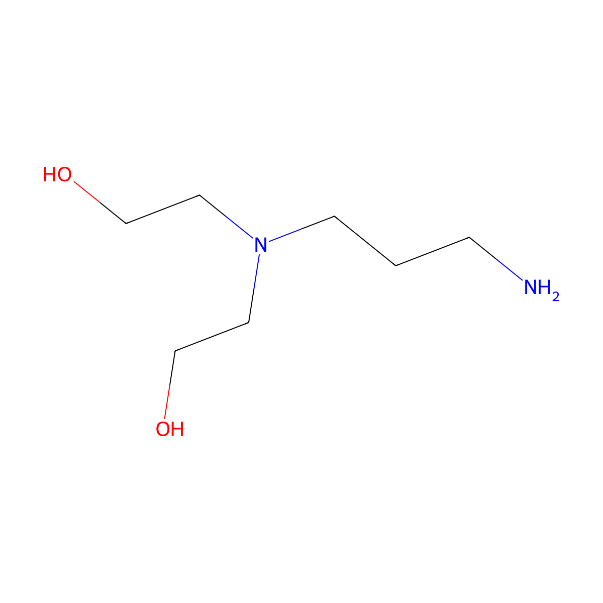 (3-Aminopropyl)diethanolamine molecular structure, CAS 4985-85-7