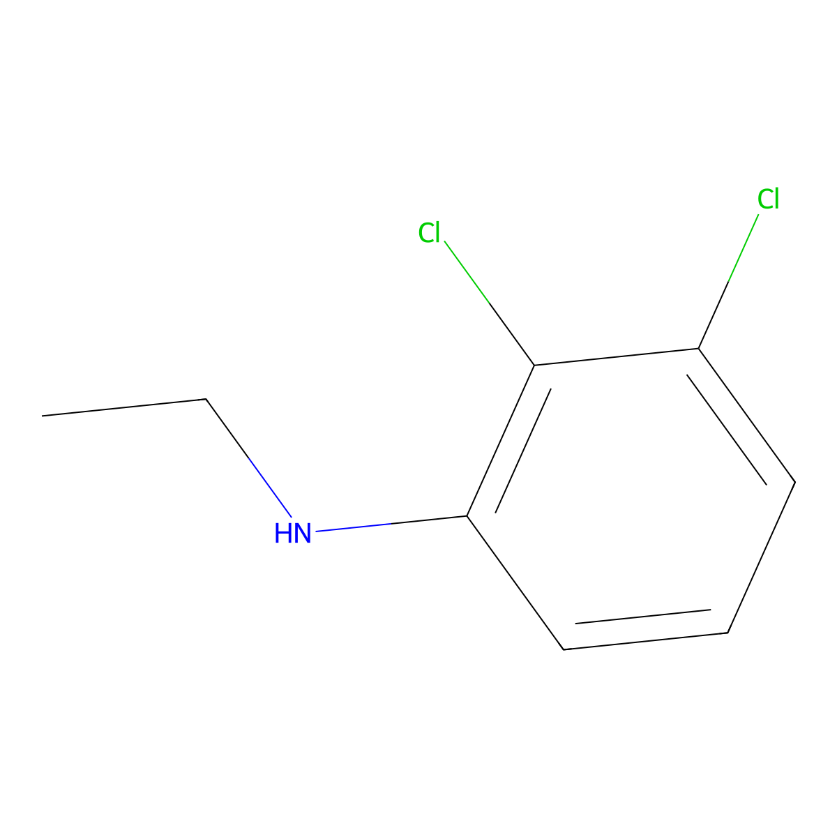 2,3-dichloro-N-ethylaniline molecular structure, CAS 49850-15-9