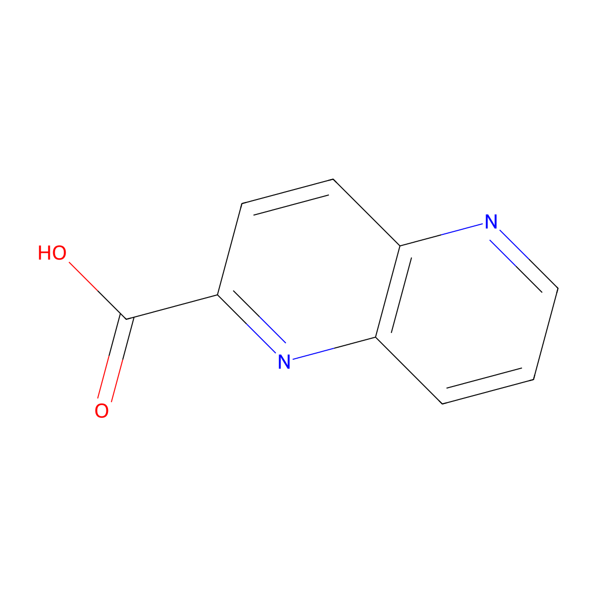 1,5-Naphthyridine-2-carboxylic acid molecular structure, CAS 49850-62-6