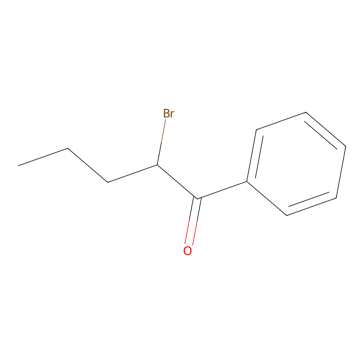 2-Bromo-1-phenyl-pentan-1-one molecular structure, CAS 49851-31-2