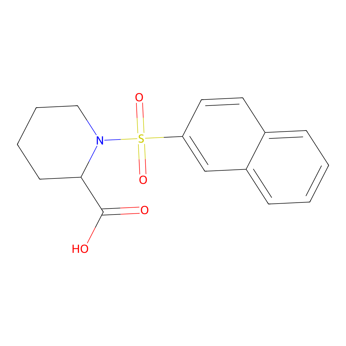 1-(2-Naphthylsulfonyl)piperidine-2-carboxylic acid molecular structure, CAS 498531-43-4