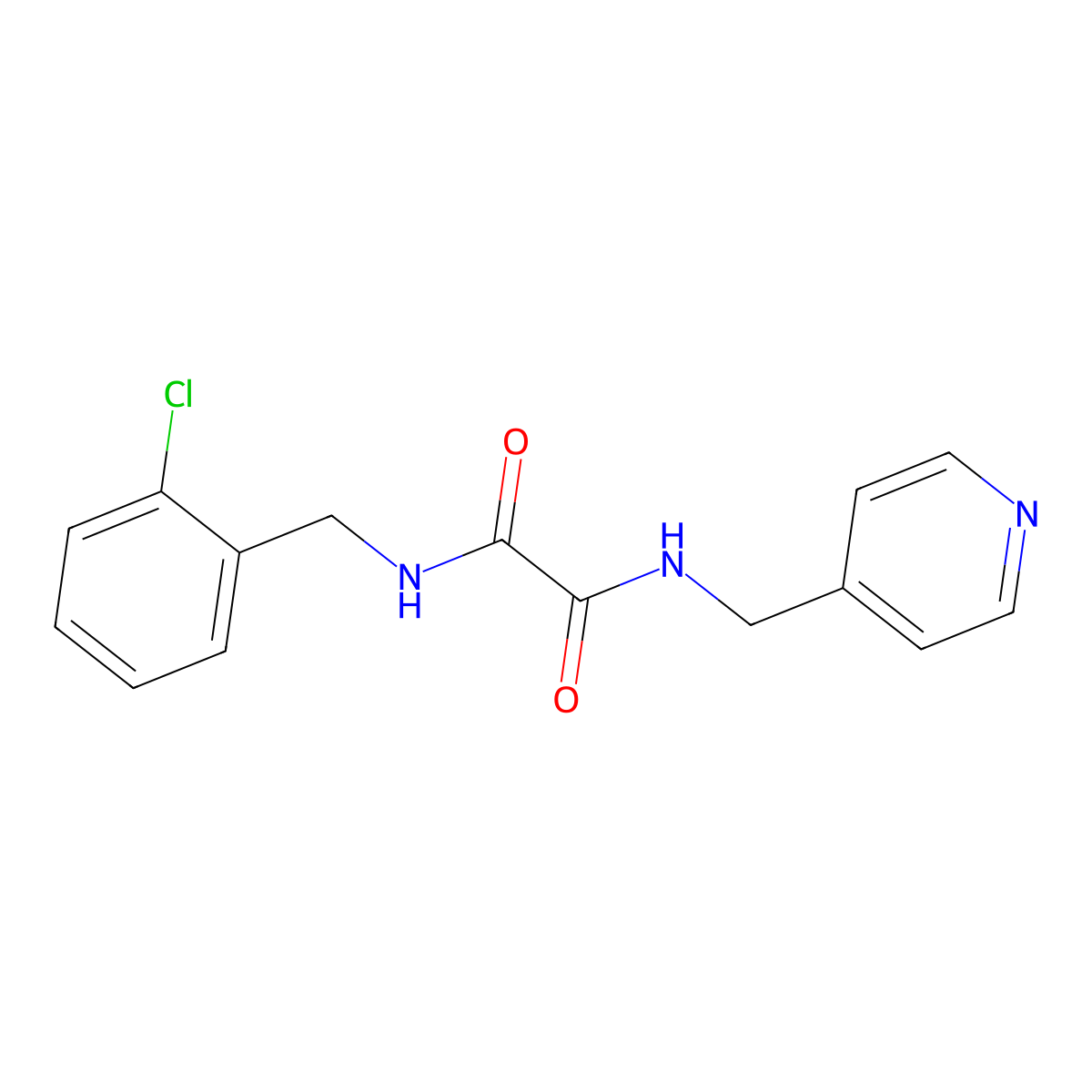 N1-(2-chlorobenzyl)-N2-(pyridin-4-ylmethyl)oxalamide molecular structure, CAS 498532-49-3